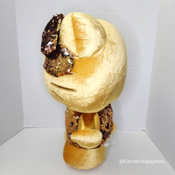 HELLO KITTY 😺 24" Gold Sequin ✨️ Limited Edition Sanrio Plush 1 of 3k ☆ NWT ☆ - Picture 5 of 9